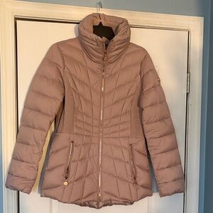Bernardo Light Pink Quilted Puffer Jacket